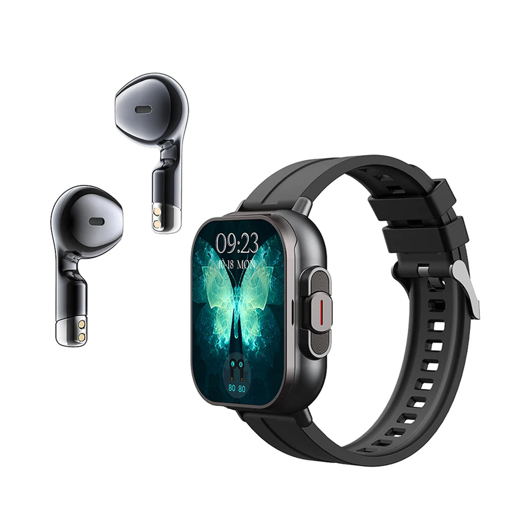 ⌚Montre connectée 2 en 1 : Notification, appel et Fréquence cardiaque + Ecouteur sans fils intégré🎧