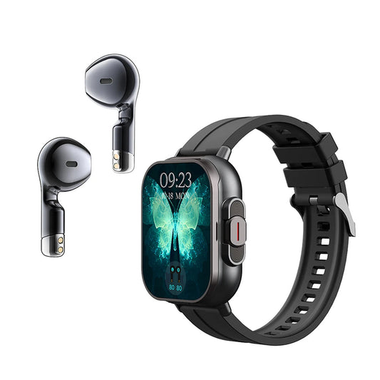 ⌚Montre connectée 2 en 1 : Notification, appel et Fréquence cardiaque + Ecouteur sans fils intégré🎧