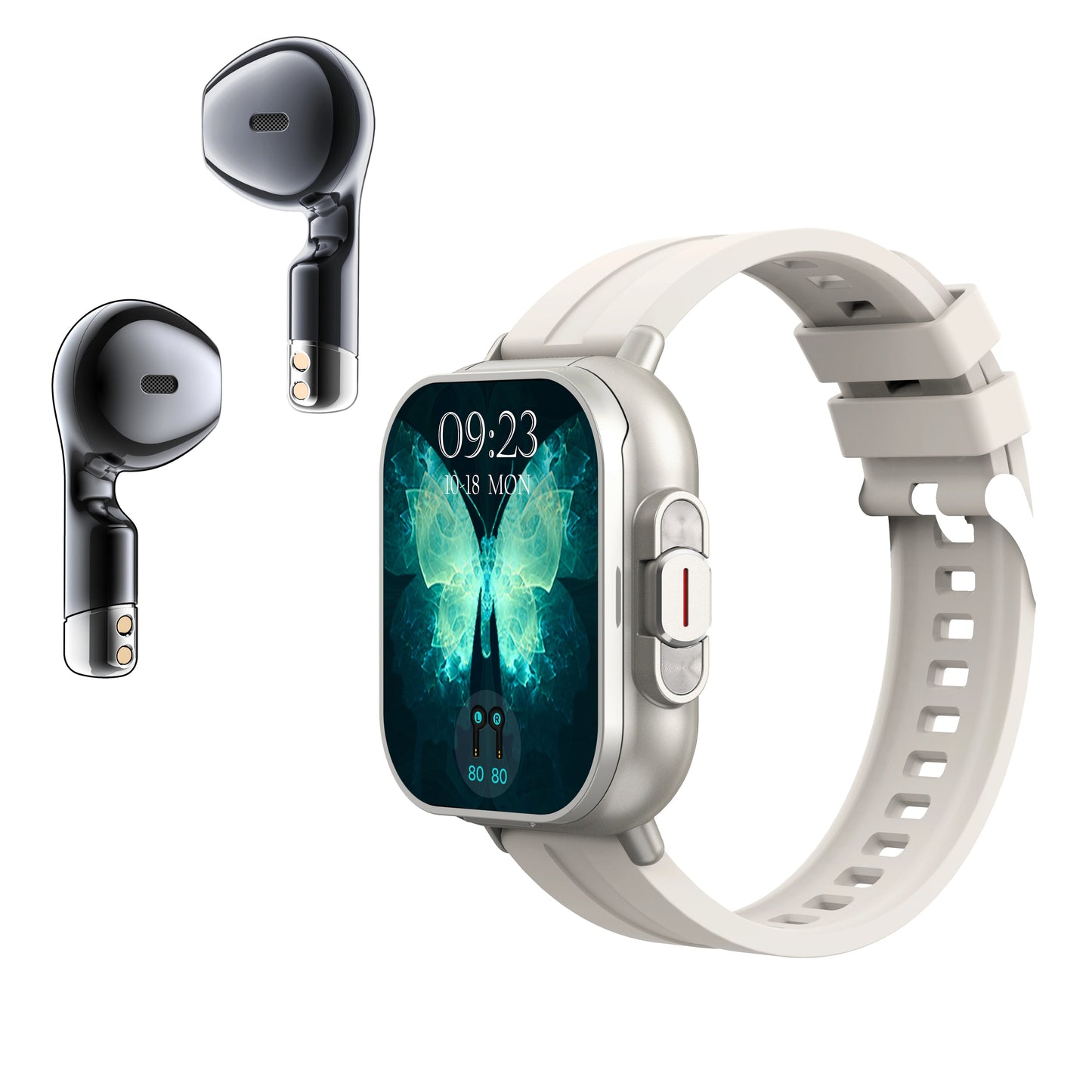 ⌚Montre connectée 2 en 1 : Notification, appel et Fréquence cardiaque + Ecouteur sans fils intégré🎧