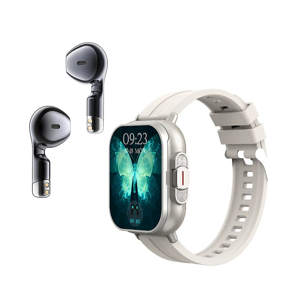⌚Montre connectée 2 en 1 : Notification, appel et Fréquence cardiaque + Ecouteur sans fils intégré🎧