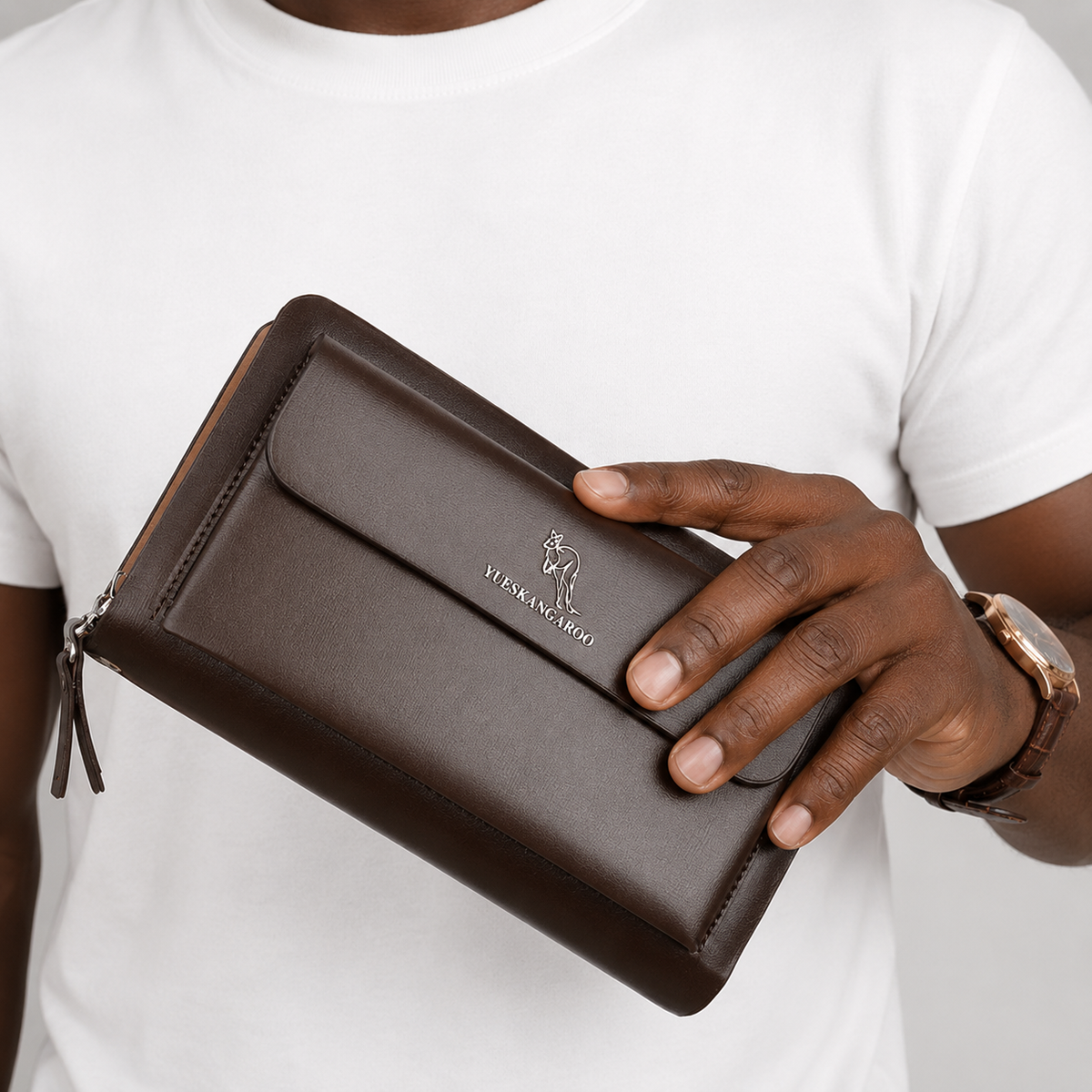 Portefeuille d'affaire 100% Cuir pour Hommes actifs : WATERPROOF