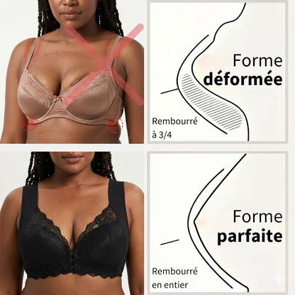 🎀(PACK DE 3) Soutiens-gorges anti bourrelets Sans Fil Galbant Avec Fermeture Frontale