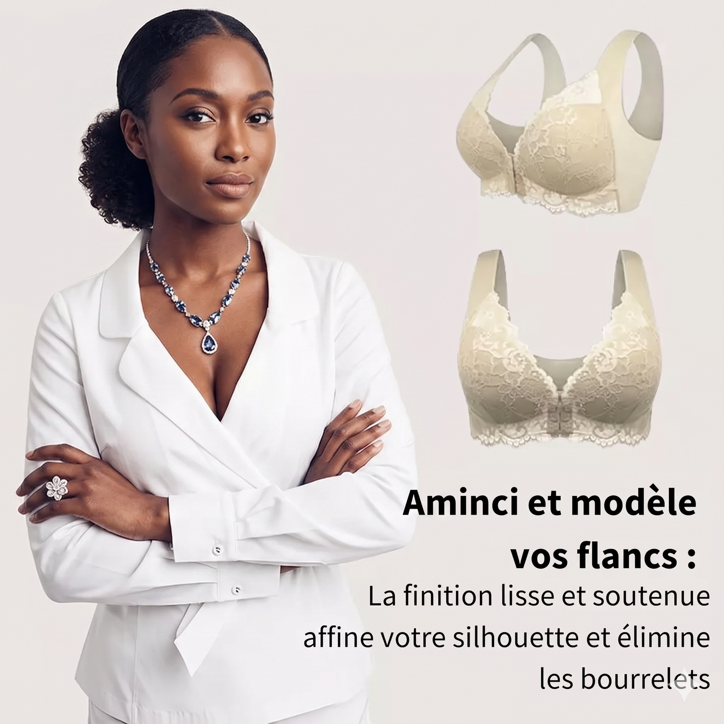 🎀(PACK DE 3) Soutiens-gorges anti bourrelets Sans Fil Galbant Avec Fermeture Frontale