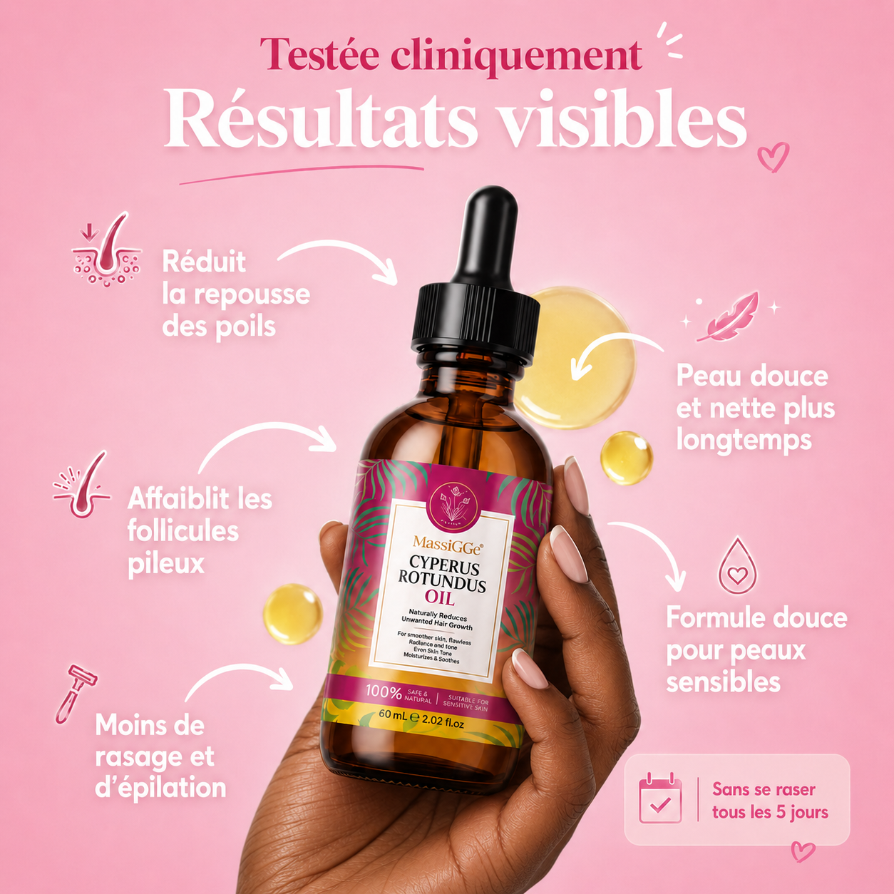 ✨Sérum après rasage : Cette huile ralentit la repousse pour de bon 