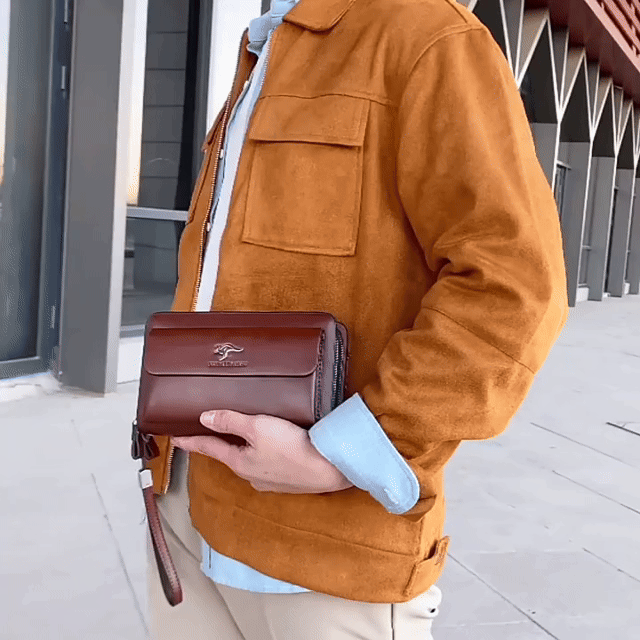 Portefeuille d'affaire 100% Cuir pour Hommes actifs : WATERPROOF